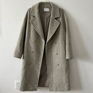 New Oak + Fort Double Breasted Wool Blend Coat